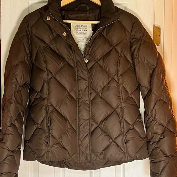 Women's Eddie Bauer Insulated Goose Down Filled Quilted Puffer Coat Size Medium - Picture 1 of 6